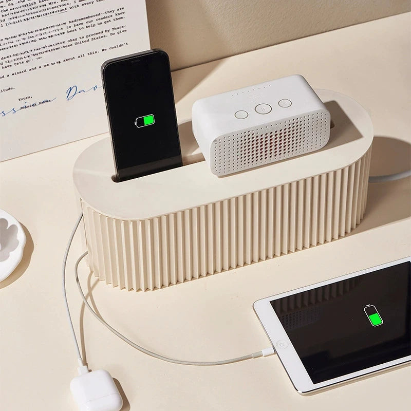 Portable Cable Management Organizer Box for Power Strips and Cord for Power StripsTV Computer Wires Hider Box for Home Office